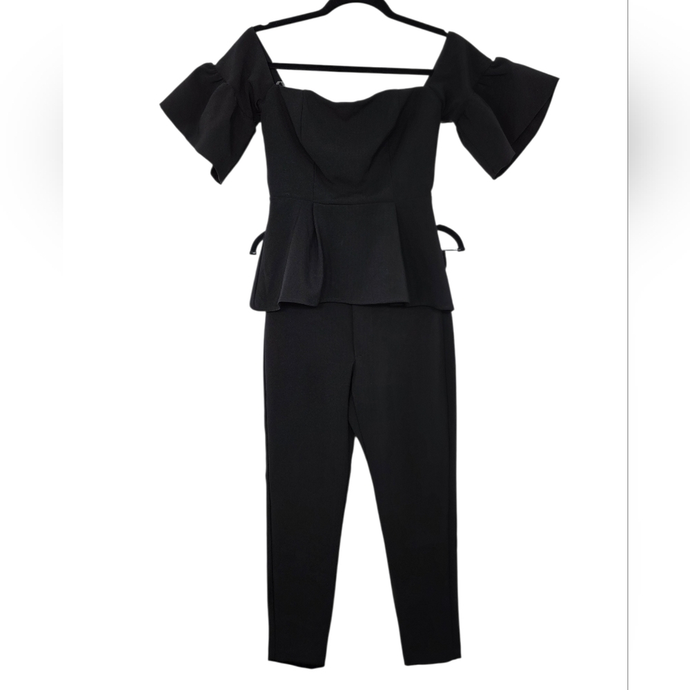 Karlie  2-piece set‎ Black Top Off-Shoulder Pants Size S Small